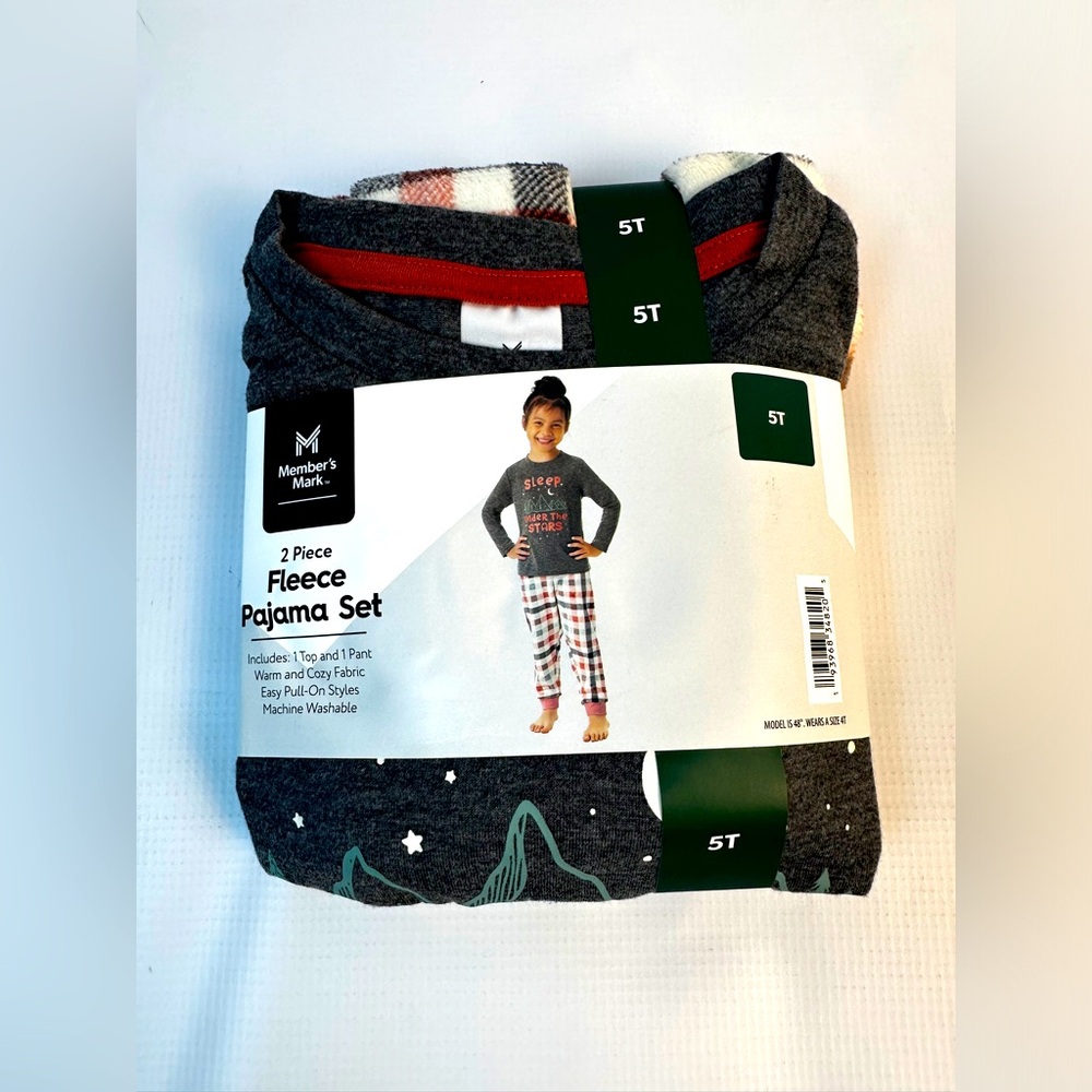 2 Piece Girls Sleep Cozy Fleece Pajama Set 5T